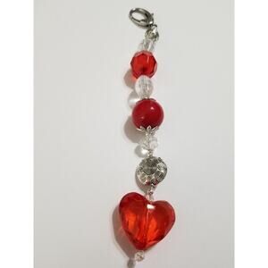 Rearveiw mirror charm accessory red heart shop more combine shipping rv1